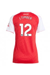 Arsenal Jurrien Timber #12 Jalkapallovaatteet Naisten Kotipaita 2025-26 Lyhythihainen